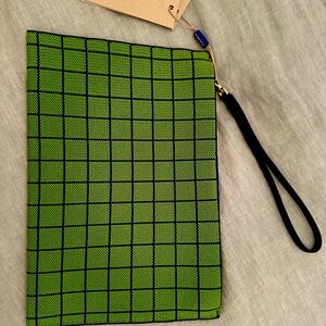 Rothy's Olive Checkered Wristlet
